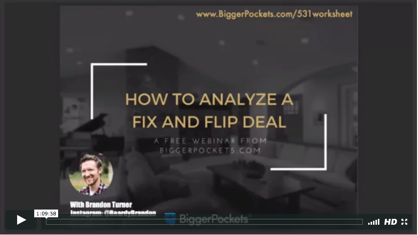How to analyze fix and flip