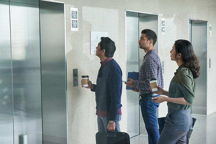 How to Master the Elevator Pitch and the Nutshell Resume Business people waiting for elevator in office hall