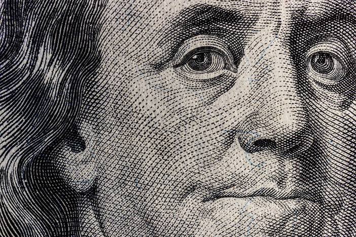 5 Frugality Myths Americans Believe That Would Make Ben Franklin Cry Closeup of Ben Franklin on a one hundred dollar bill